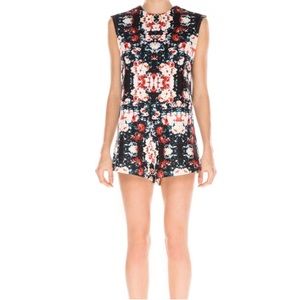 Anthro floral romper sz S